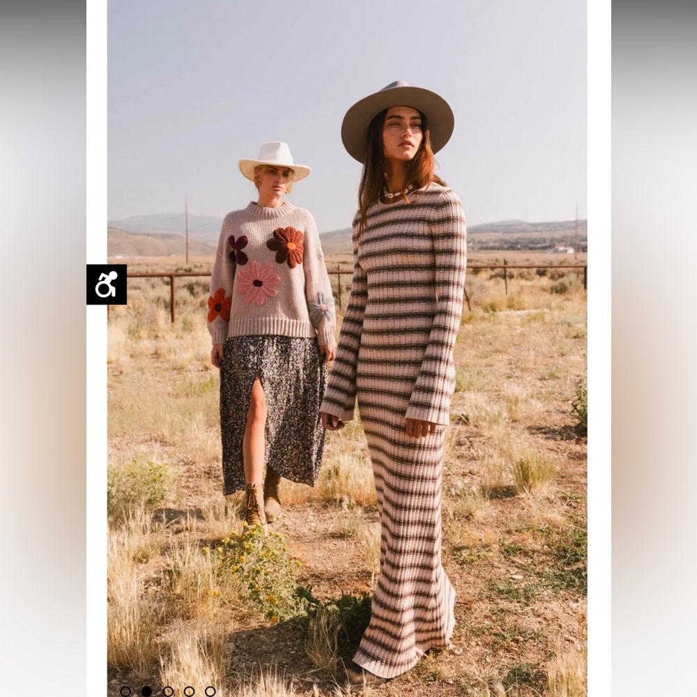 BOHME TORREY STRIPED MAXI DRESS